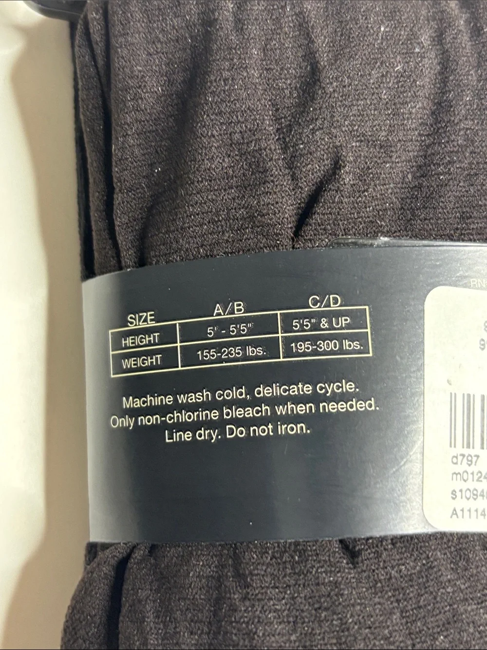 Lane Bryant Black Ribbed Control Top Tights